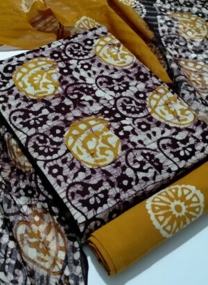 BATIK PRINTED CONTRAST DUPATTA COTTON SUITE