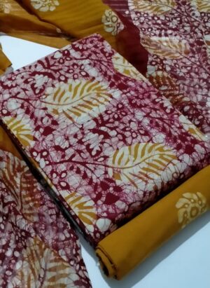 BATIK PRINTED CONTRAST DUPATTA COTTON SUIT