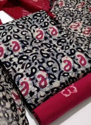 BATIK PRINTED CONTRAST DUPATTA COTTON SUIT